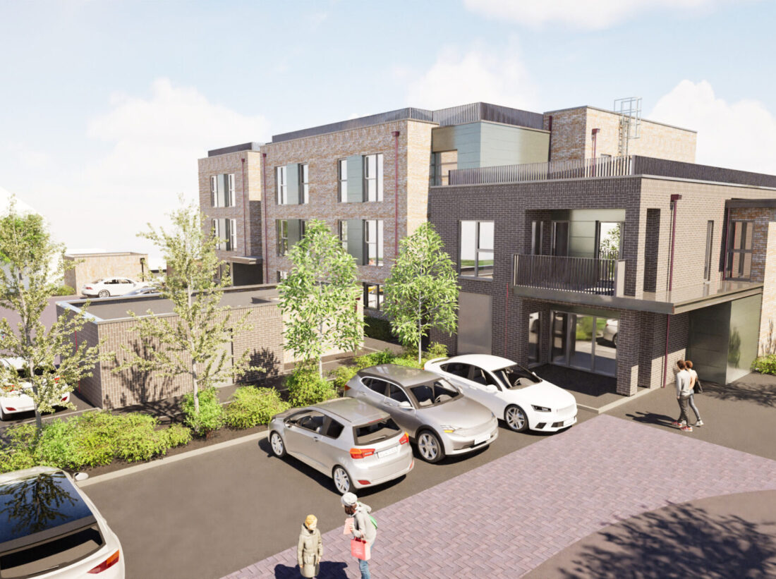 CGI of Airey Place development and car park