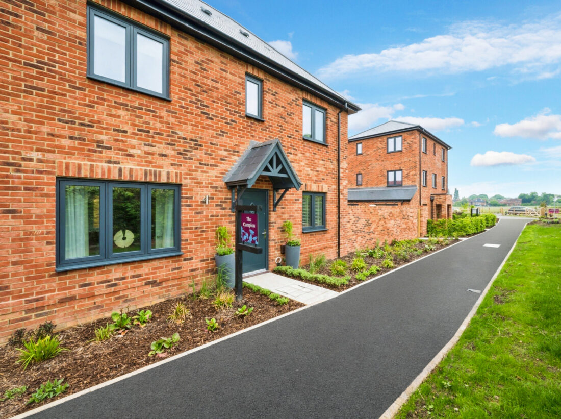 A new build house with landscape frontage
