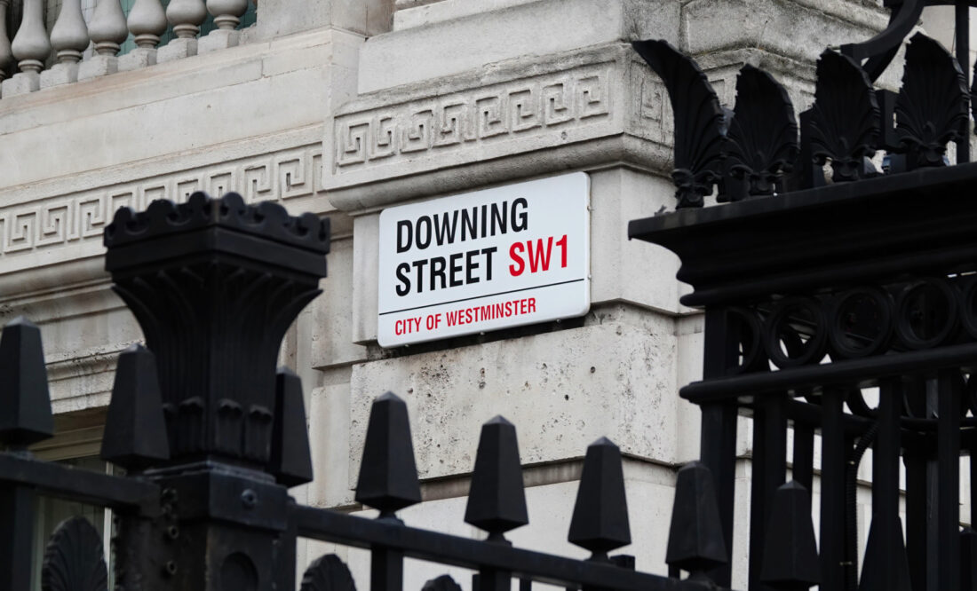 Downing Street road sign
